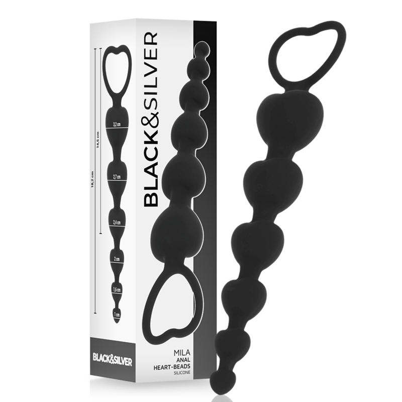 BLACKSILVER - MILA ANAL CHAIN OF HEARTS 18 CM