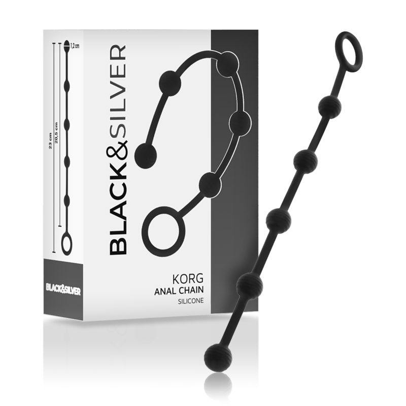 BLACKSILVER - KORG ANAL ROSARY SILICONE INITIATION 21 CM