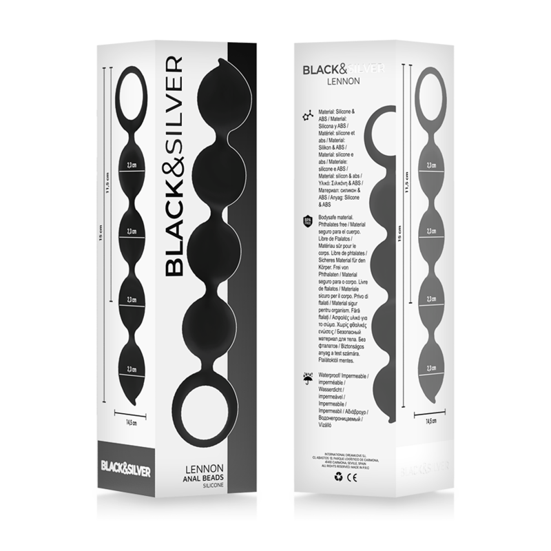 BLACKSILVER - LENNON ANAL ROSARY 4 SILICONE SPHERES 15 CM - Imagem de 4