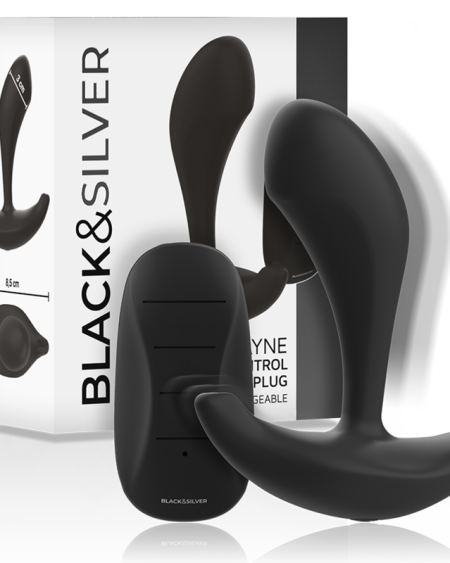 BLACKSILVER - DWAYNE ANAL PLUG SILICONE REMOTE CONTROL