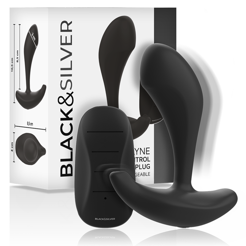 BLACKSILVER - DWAYNE ANAL PLUG SILICONE REMOTE CONTROL