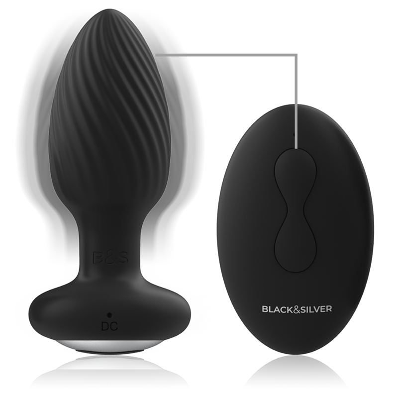 BLACKSILVER - WELLS PLUG SILICONE ANAL ROTATOR REMOTE CONTROL - Imagem de 3