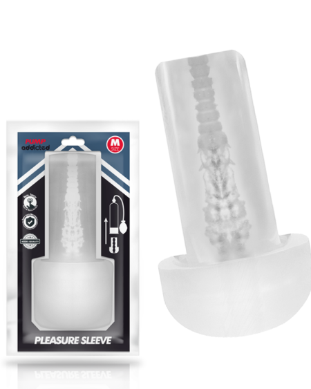 PUMP ADDICTED - PLEASURE SLEEVE MASTUBADOR SIZE M