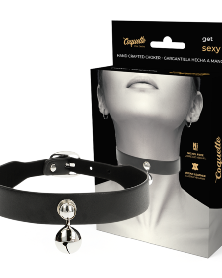 COQUETTE CHIC DESIRE - VEGAN LEATHER NECKLACE WOMAN RATTLE ACCESSORY