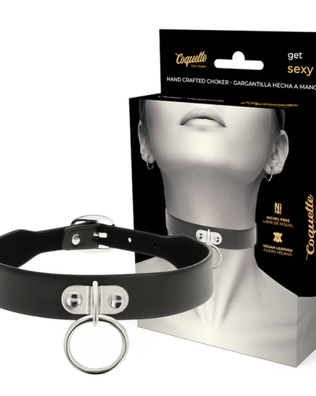 COQUETTE CHIC DESIRE - VEGAN LEATHER NECKLACE WOMAN FETISH ACCESSORY