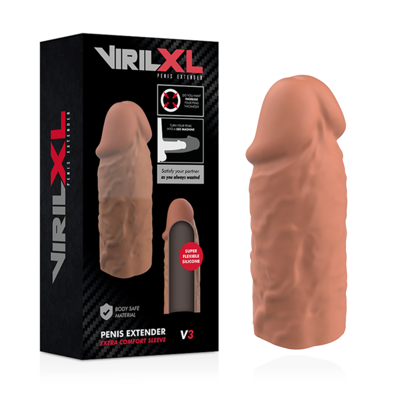 VIRILXL - LIQUID SILICONE V3 BROWN PENIS EXTENSION - Imagem de 2