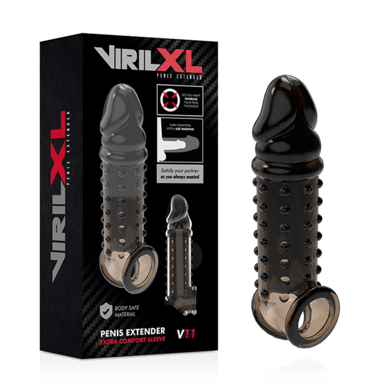 VIRILXL - PENIS EXTENSION AND SHEATH V11 BLACK - Imagem de 2