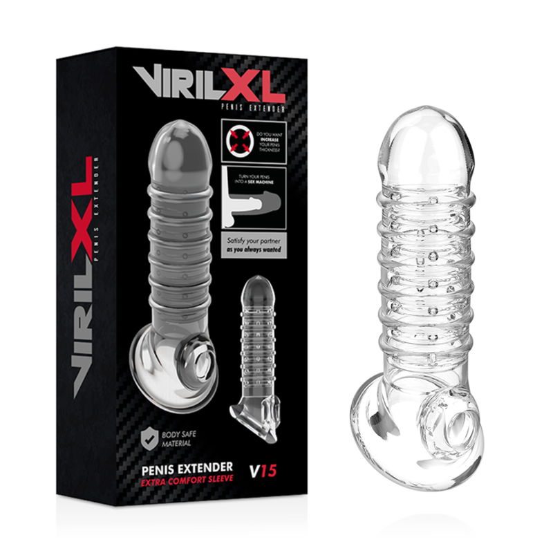 VIRILXL - PENIS EXTENSION AND SHEATH V15 TRANSPARENT - Imagem de 2