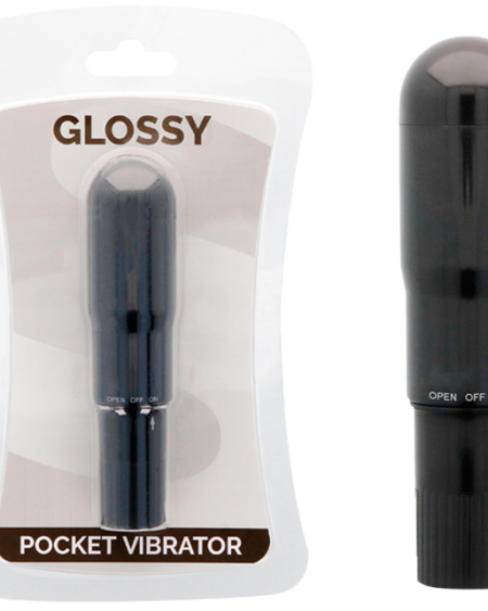 GLOSSY - POCKET VIBRATOR BLACK