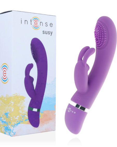 INTENSE - SUSY SILICONE RABBIT LILAC OSCILLATING VIBRATOR