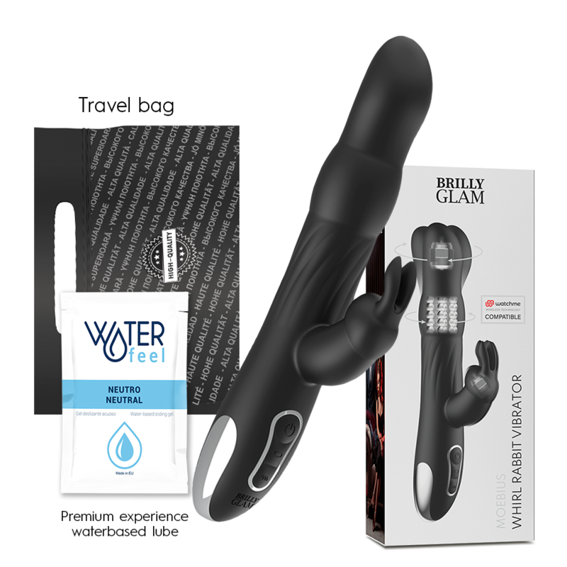 BRILLY GLAM - MOEBIUS RABBIT VIBRATOR ROTATOR + WATCHME REMOTE CONTROL