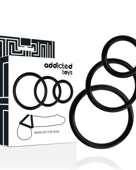 ADDICTED TOYS - RINGS SET FOR PENIS BLACK