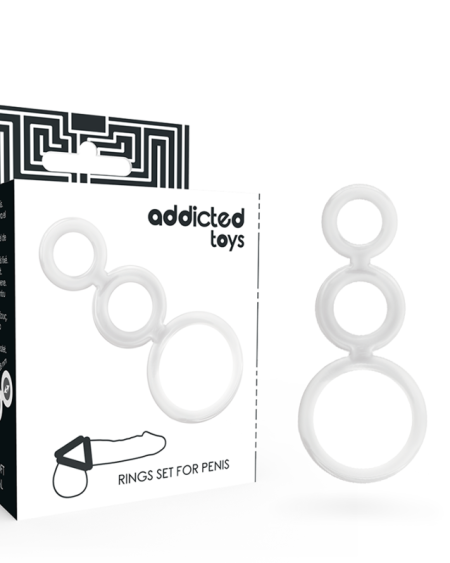ADDICTED TOYS - RINGS SET FOR PENIS TRANSPARENT