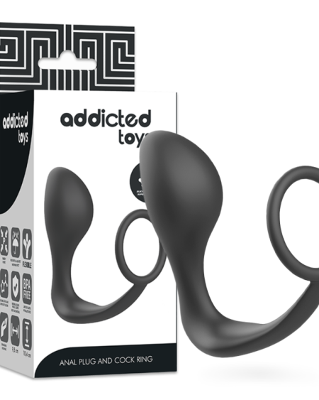 ADDICTED TOYS - ANAL PLUG WITH BLACK SILICONE RING