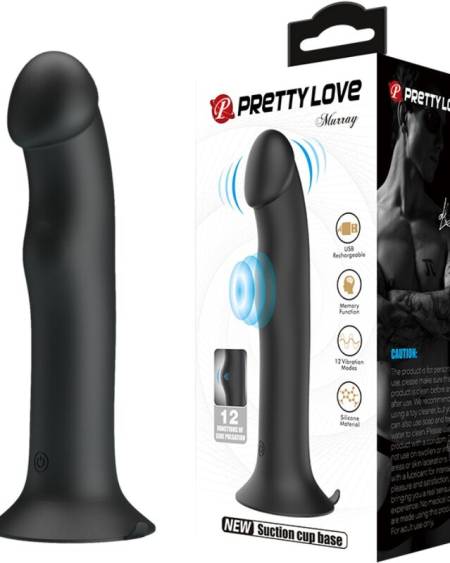 PRETTY LOVE - MURRAY BLACK CLITORAL VIBRATOR AND SUCKER