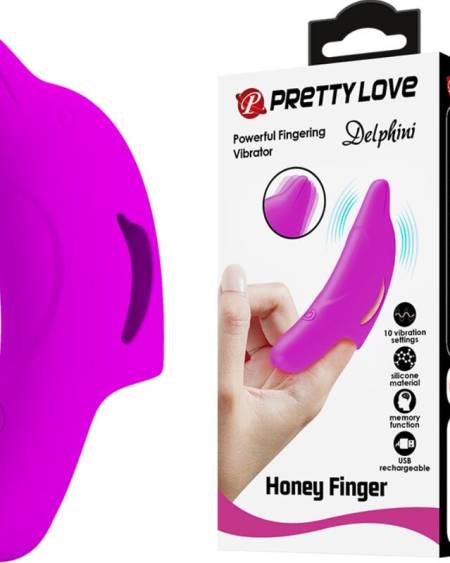 PRETTY LOVE - DELPHINI POWERFUL PURPLE FINGER STIMULATOR