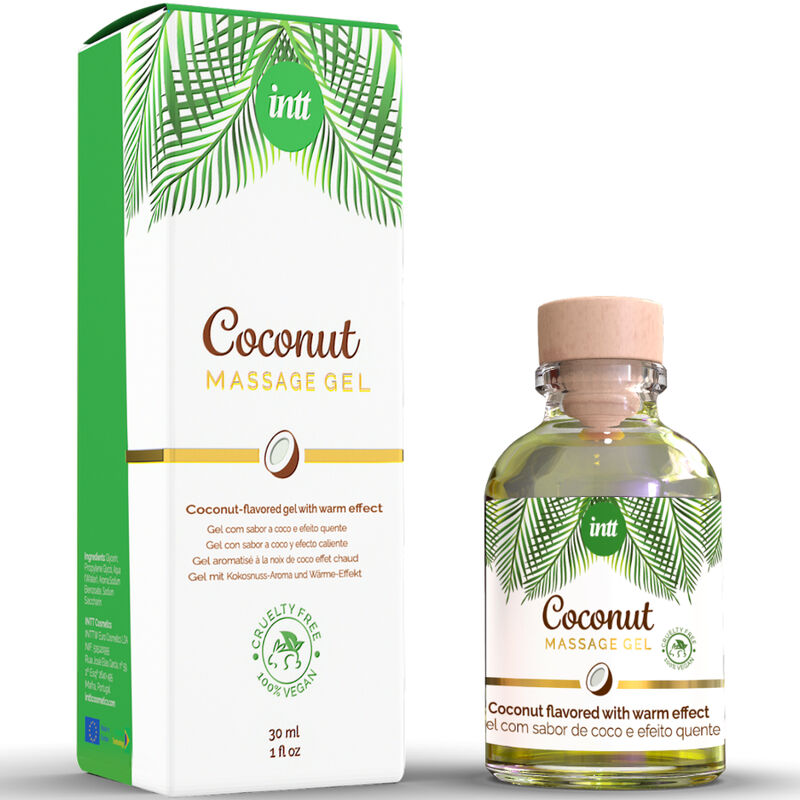 INTT - VEGAN MASSAGE GEL WITH COCONUT FLAVOR AND HEATING EFFECT - Imagem de 2