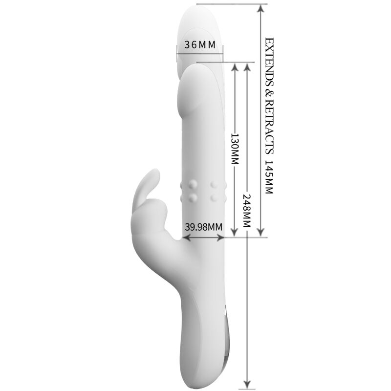 PRETTY LOVE - REESE VIBRATOR WITH SILVER ROTATION - Imagem de 5