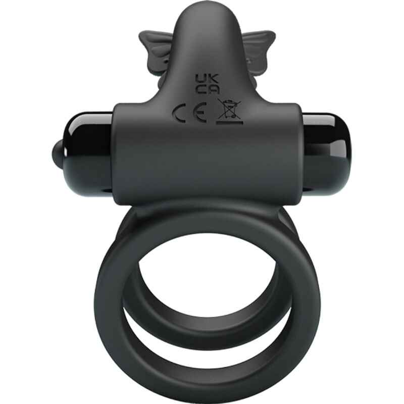 PRETTY LOVE - DOUBLE VIBRATING RING WITH BLACK STIMULATOR - Imagem de 3