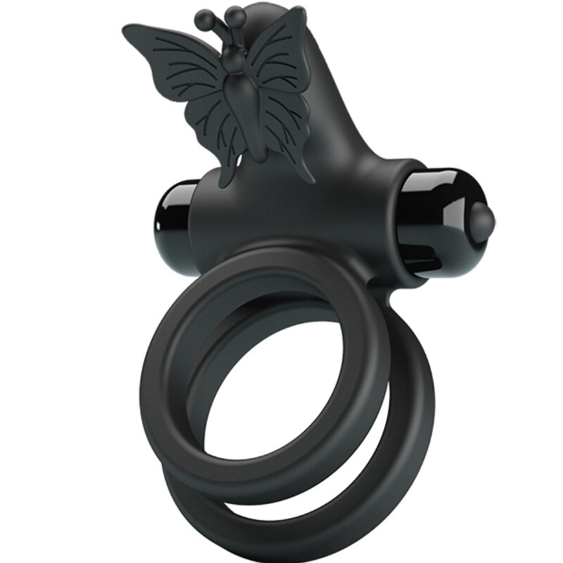 PRETTY LOVE - DOUBLE VIBRATING RING WITH BLACK STIMULATOR - Imagem de 2