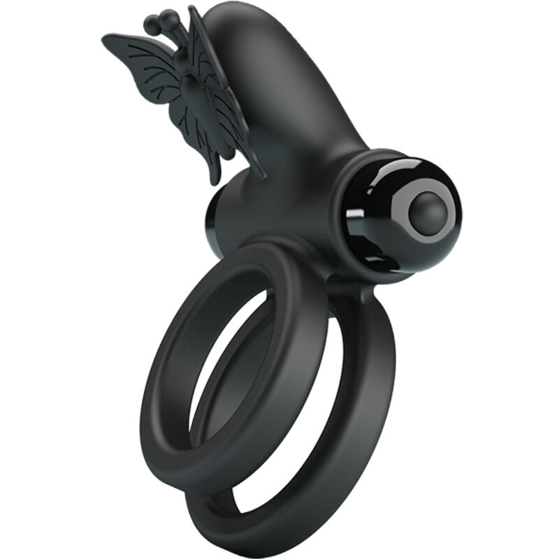 PRETTY LOVE - DOUBLE VIBRATING RING WITH BLACK STIMULATOR - Imagem de 5