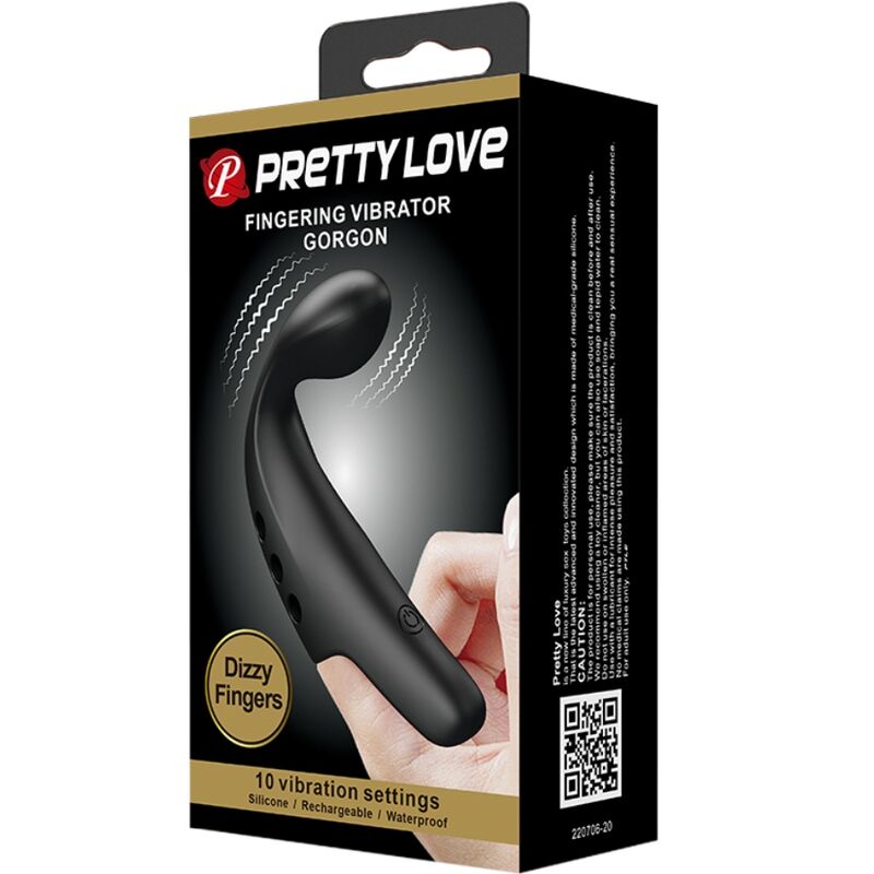 PRETTY LOVE - BLACK GORGON VIBRATOR THIMBLE - Imagem de 5