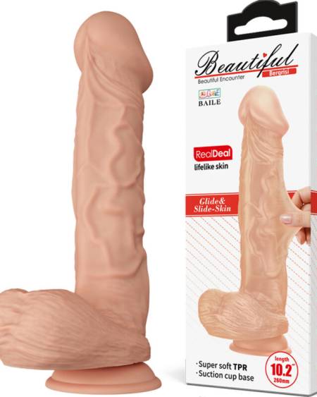 BAILE - BEAUTIFUL ENCOUNTER BERGRISI FLEXIBLE REALISTIC DILDO 26 CM NATURAL
