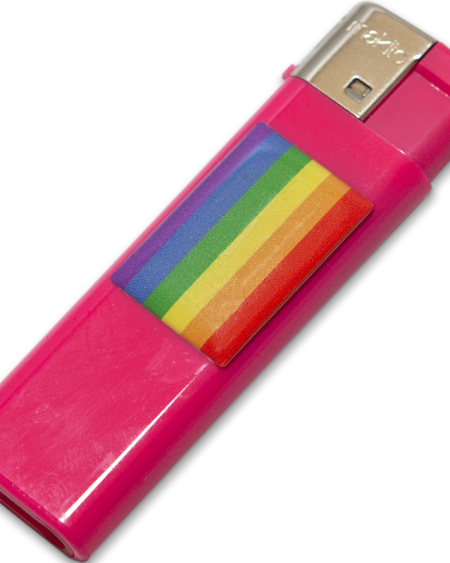 PRIDE - LIGHTER RED WITH LGBT FLAG