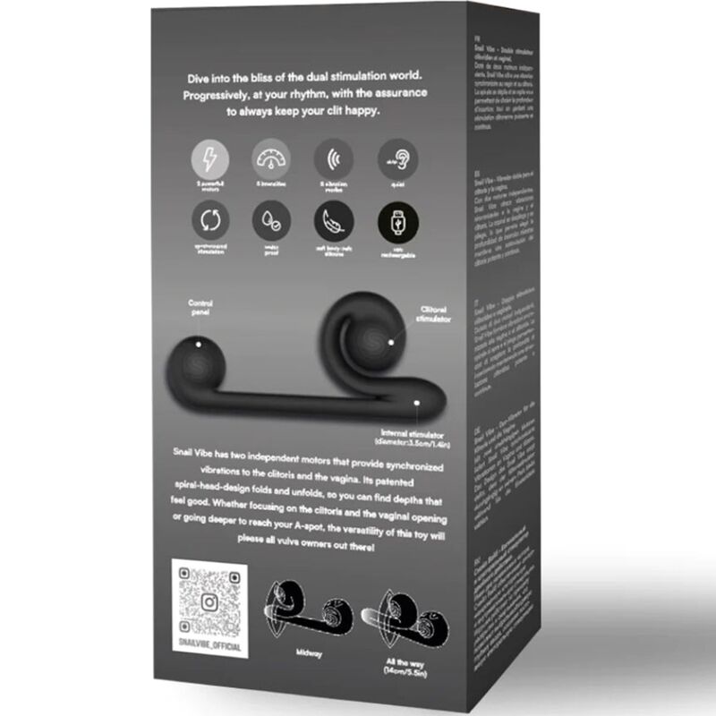 SNAIL VIBE - VIBRADOR MULTIAÇÃO PRETO - Imagem de 5