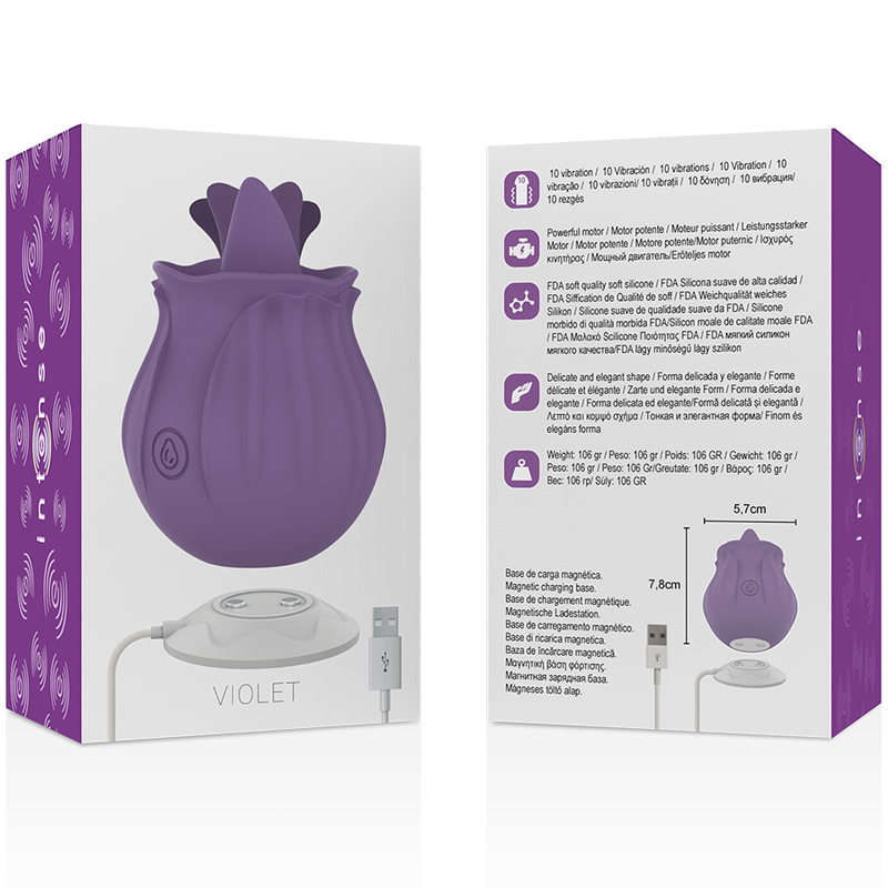 INTENSE - VIOLET CL TORIS STIMULATOR 10 VIBRATIONS LILAC - Imagem de 5