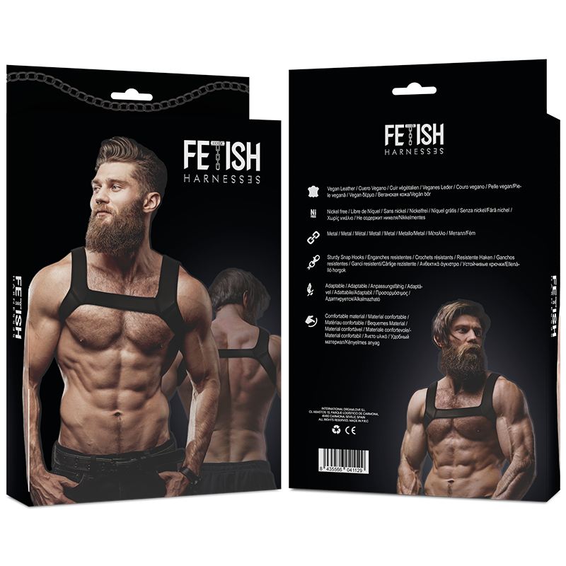 FETISH SUBMISSIVE ATTITUDE - NEOPRENE CHEST HARNESS FOR MEN SIZE L - Imagem de 2