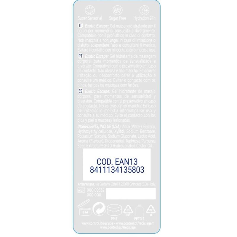 CONTROL - 2 EN 1 MASSAGE PLEASURE EXOTIC 200 ML - Imagem de 2