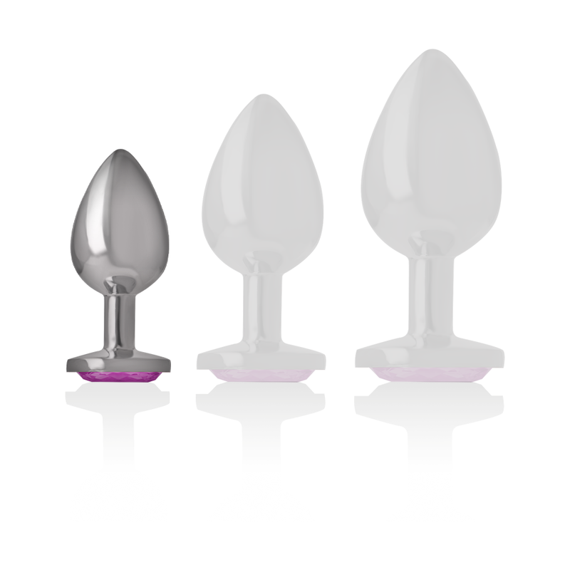INTENSE - ALUMINUM METAL ANAL PLUG PINK HEART SIZE S - Imagem de 5