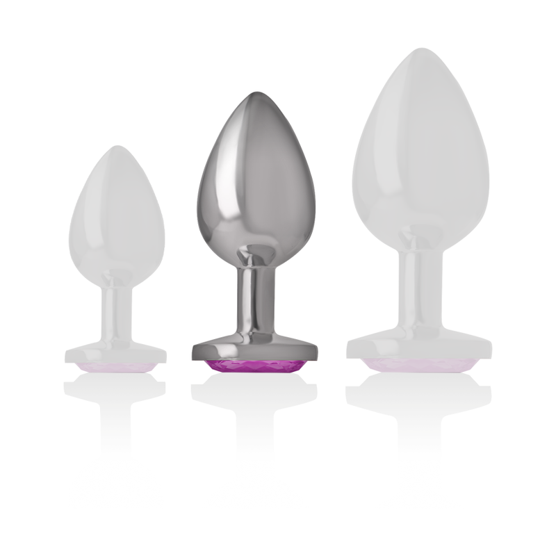 INTENSE - ALUMINUM METAL ANAL PLUG PINK HEART SIZE M - Imagem de 5