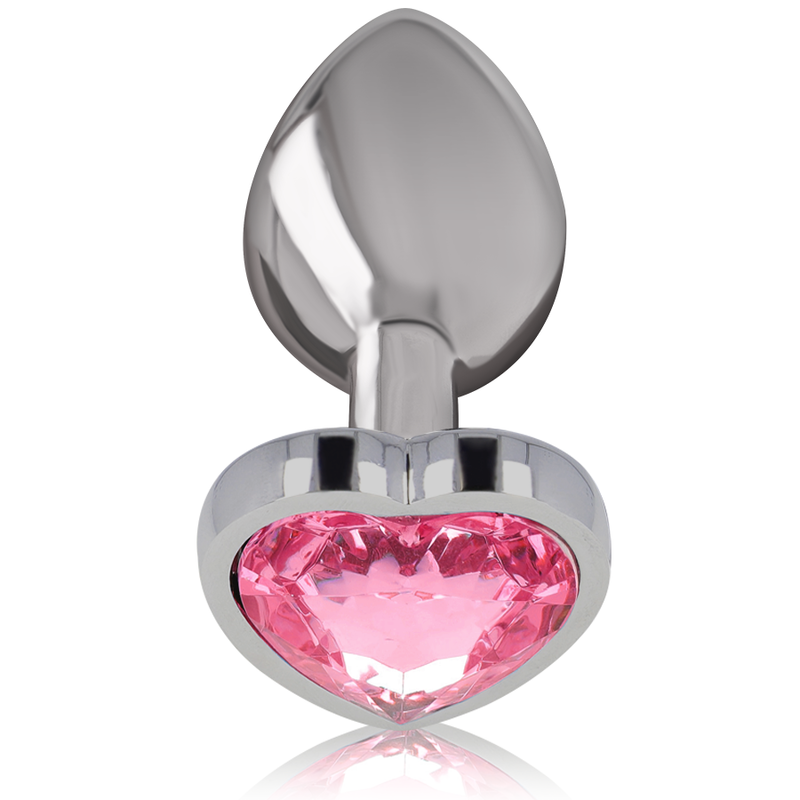 INTENSE - ALUMINUM METAL ANAL PLUG PINK HEART SIZE M - Imagem de 2