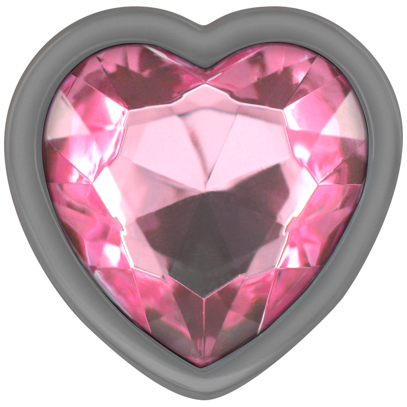 INTENSE - ALUMINUM METAL ANAL PLUG PINK HEART SIZE L - Imagem de 3