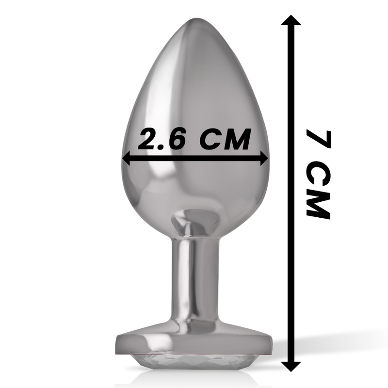 INTENSE - WHITE HEART ALUMINUM METAL ANAL PLUG SIZE S - Imagem de 4