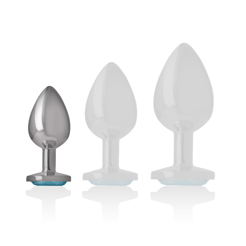 INTENSE - ALUMINUM METAL ANAL PLUG BLUE HEART SIZE S - Imagem de 5