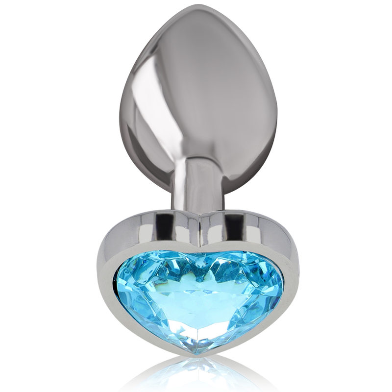 INTENSE - ALUMINUM METAL ANAL PLUG BLUE HEART SIZE M - Imagem de 2