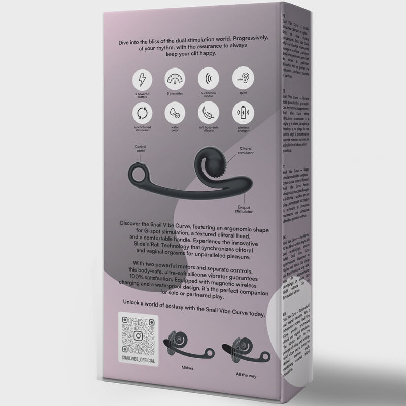SNAIL VIBE - CURVE VIBRATOR BLACK - Imagem de 5