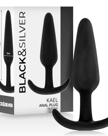 BLACKSILVER - KAEL SILICONE ANAL PLUG WITH MEDIUM HANDLE