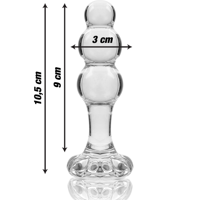 NEBULA SERIES BY IBIZA - MODELO 1 PLUG CRISTAL TRANSPARENTE 10.5 CM -O- 3 CM - Imagem de 3
