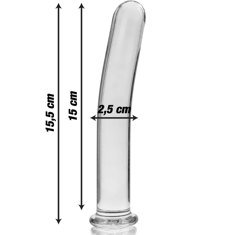 NEBULA SERIES BY IBIZA - MODELO 9 DILDO CRISTAL TRANSPARENTE 15.5 CM -O- 2.5 CM - Imagem de 3