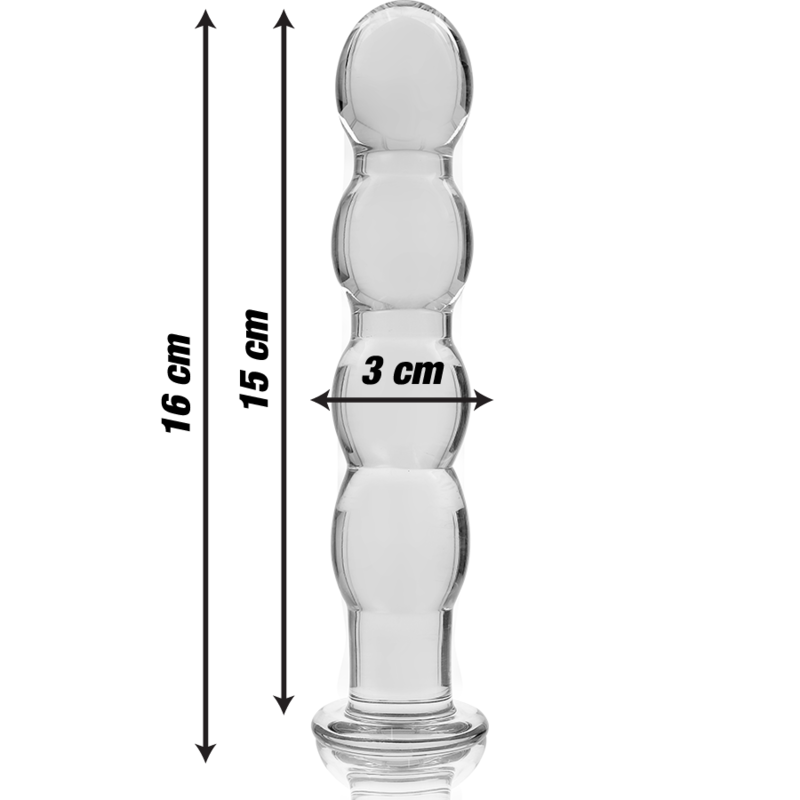 NEBULA SERIES BY IBIZA - MODELO 10 DILDO CRISTAL TRANSPARENTE 16.5 CM -O- 3.5 CM - Imagem de 3
