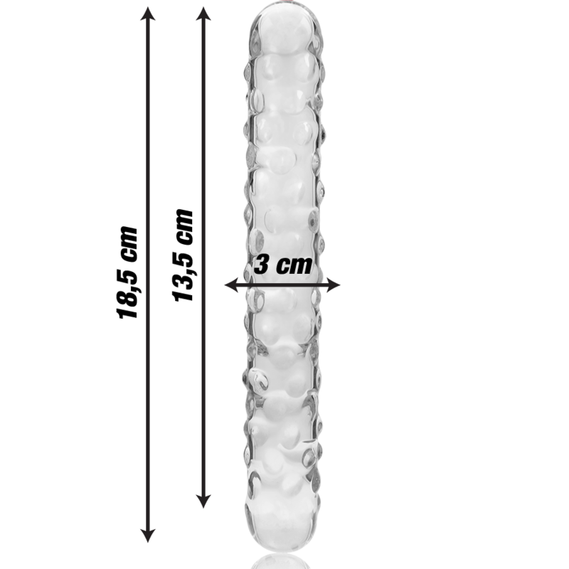 NEBULA SERIES BY IBIZA - MODELO 15 DILDO CRISTAL TRANSPARENTE 18.5 CM -O- 3 CM - Imagem de 3