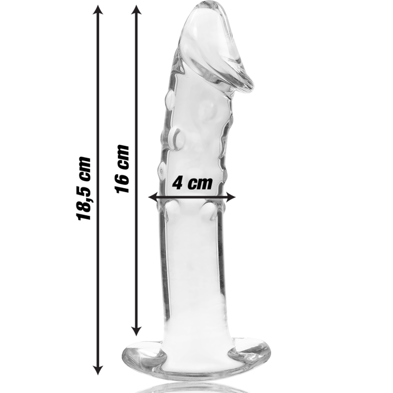 NEBULA SERIES BY IBIZA - MODELO 19 DILDO CRISTAL TRANSPARENTE 18.5 CM -O- 4 CM - Imagem de 3