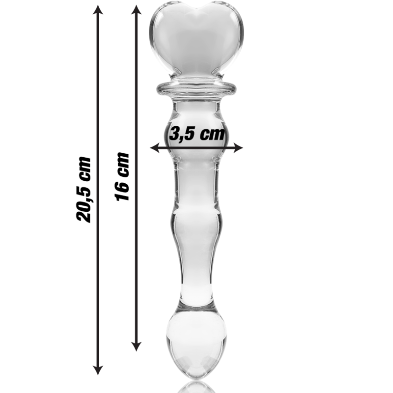 NEBULA SERIES BY IBIZA - MODELO 21 DILDO CRISTAL TRANSPARENTE 20.5 CM -O- 3.5 CM - Imagem de 3
