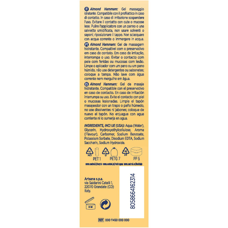 CONTROL - ALMOND HAMMAM MASSAGE GEL 3 IN 1 200 ML - Imagem de 2