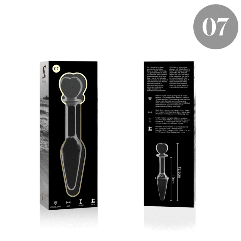 NEBULA SERIES BY IBIZA - MODELO 7 PLUG CRISTAL TRANSPARENTE 13.5 CM -O- 3 CM - Imagem de 4