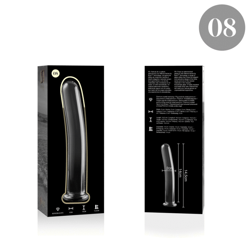 NEBULA SERIES BY IBIZA - MODELO 8 DILDO CRISTAL TRANSPARENTE 14.5 CM -O- 2 CM - Imagem de 4